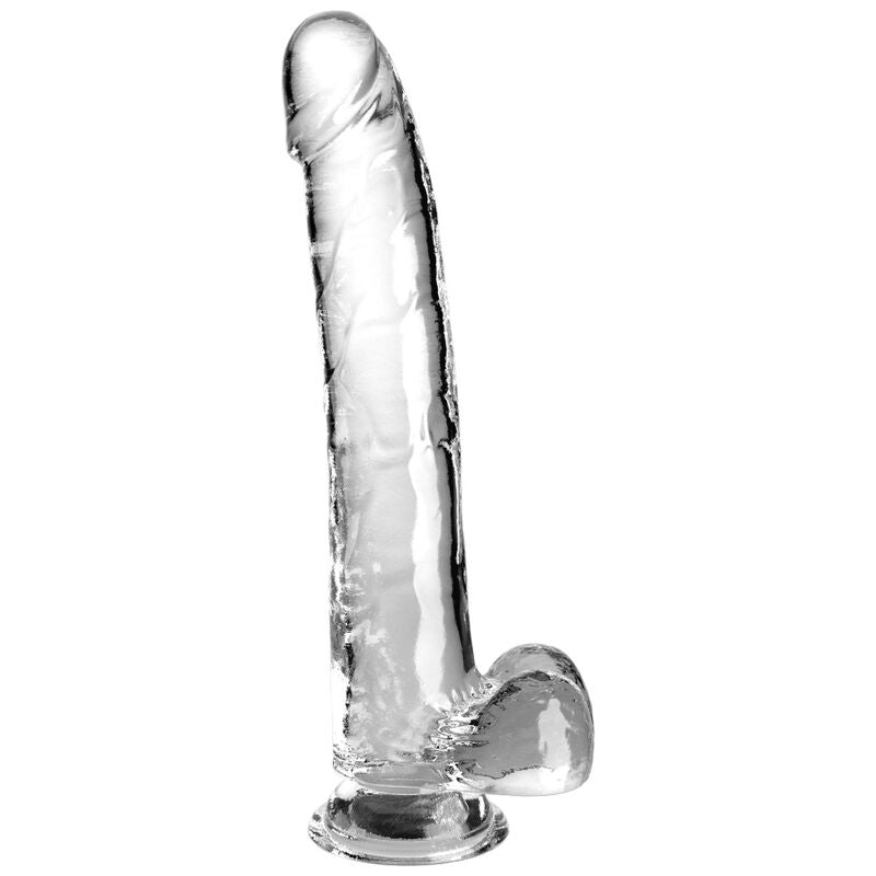KING COCK - CLEAR DILDO WITH TESTICLES 24.8 CM TRANSPARENT - Amore24