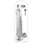 KING COCK - CLEAR DILDO WITH TESTICLES 24.8 CM TRANSPARENT - Amore24