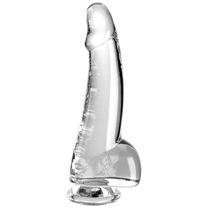 KING COCK - CLEAR DILDO WITH TESTICLES 15.2 CM TRANSPARENT - Amore24