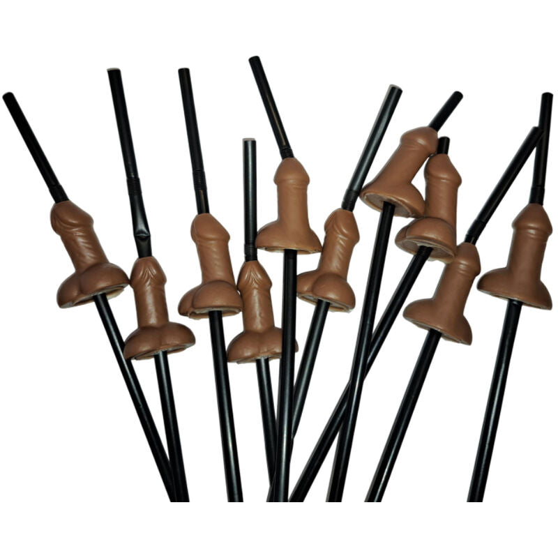 DIABLO PICANTE - BAG OF 10 NATURAL BIG PENIS STRAWS - Amore24