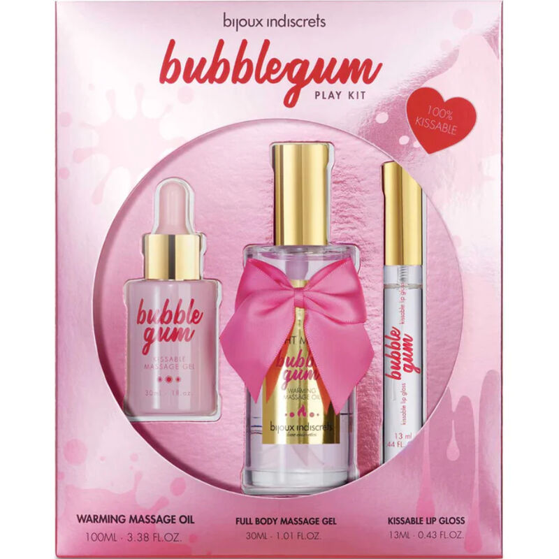 BIJOUX - INDISCRETS BUBBLEGUM PLAY KIT WITH OIL GEL & LIP GLOSS - Amore24