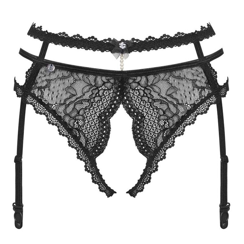 OBSESSIVE - PEARLOVE GARTER BELT BLACK XS/S - Amore24