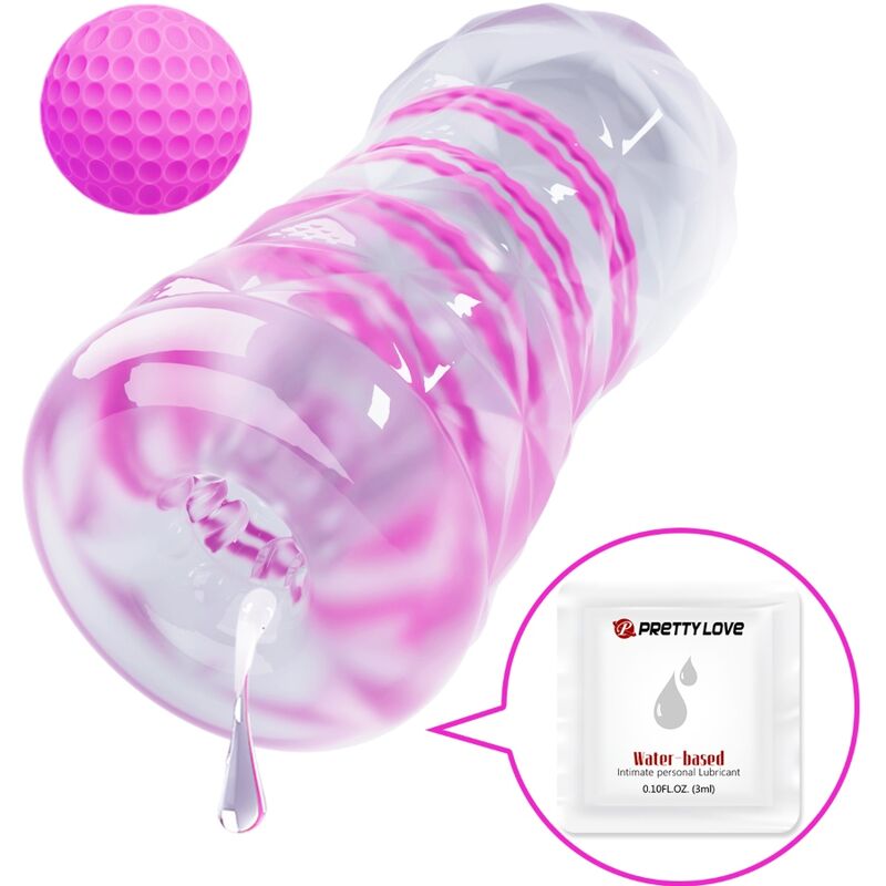 PRETTY LOVE - FANTASY MALE MASTURBATOR WITH INTERNAL SPIRAL AND TRANSPARENT BALLS - Amore24
