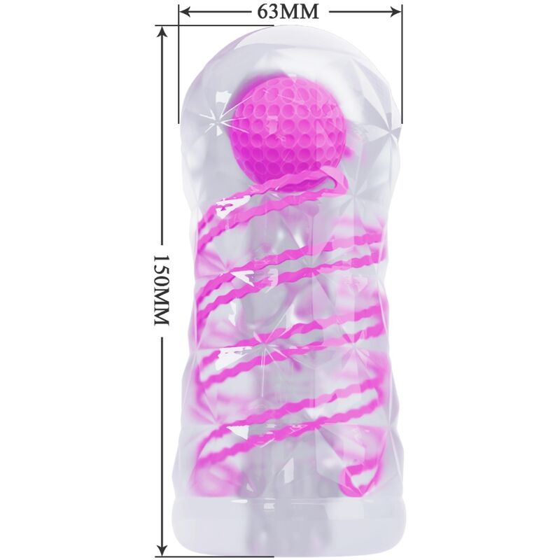 PRETTY LOVE - FANTASY MALE MASTURBATOR WITH INTERNAL SPIRAL AND TRANSPARENT BALLS - Amore24