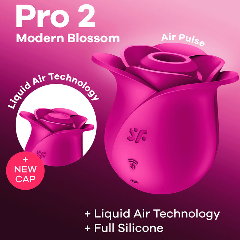 SATISFYER - AIR PULSE PRO 2 MODERN BLOSSOM VIBRATOR - Amore24