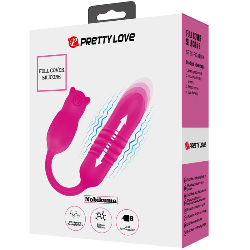 PRETTY LOVE - NOBIKUMA PINK SILICONE VIBRATING BULLET - Amore24