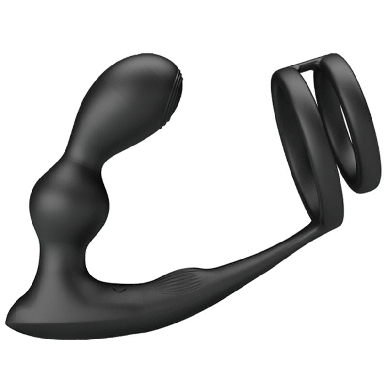 PRETTY LOVE - MARSHALL PENIS RING WITH VIBRATORY ANAL PLUG WITH REMOTE CONTROL - Amore24
