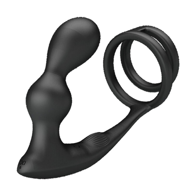 PRETTY LOVE - MARSHALL PENIS RING WITH VIBRATORY ANAL PLUG WITH REMOTE CONTROL - Amore24