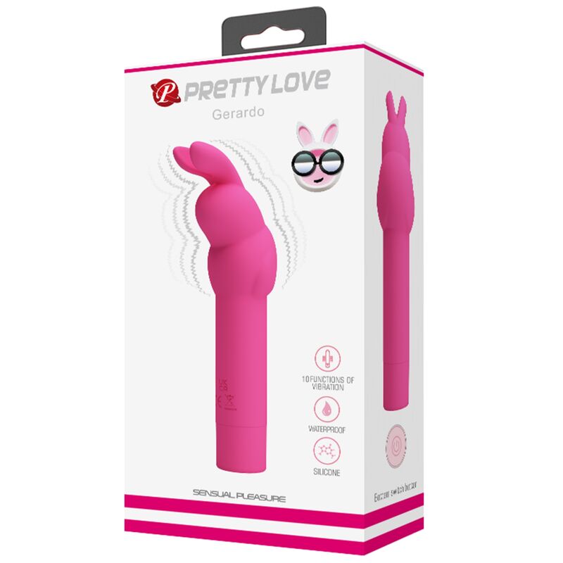 PRETTY LOVE - GERARDO FUSCHIA RABBIT SILICONE VIBRATOR - Amore24