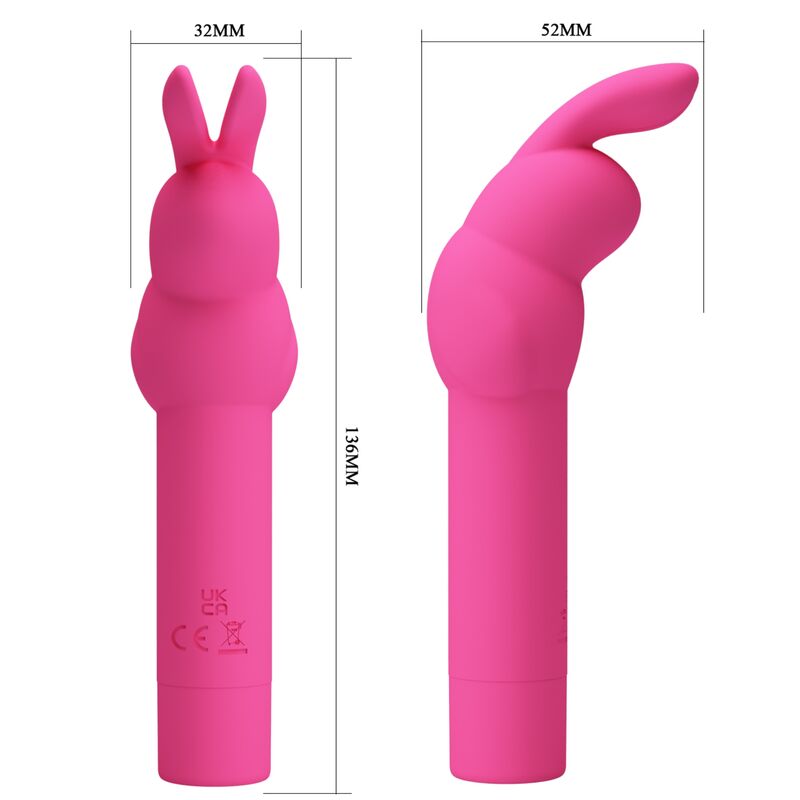 PRETTY LOVE - GERARDO FUSCHIA RABBIT SILICONE VIBRATOR - Amore24
