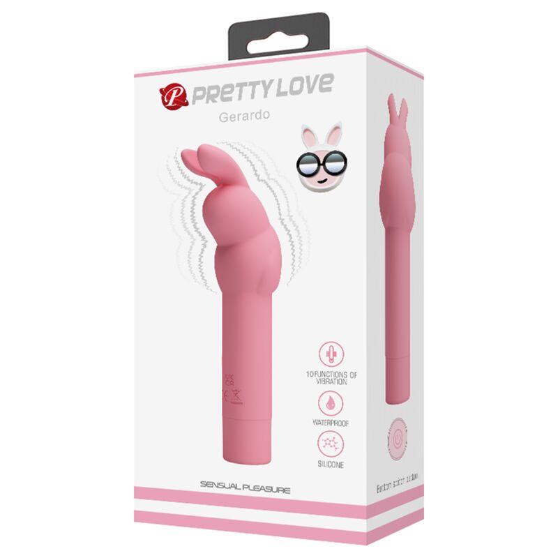 PRETTY LOVE - GERARDO PINK RABBIT SILICONE VIBRATOR - Amore24