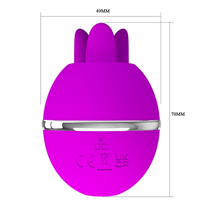 PRETTY LOVE - GEMINI BALL PURPLE ROUND SILICONE VIBRATOR - Amore24