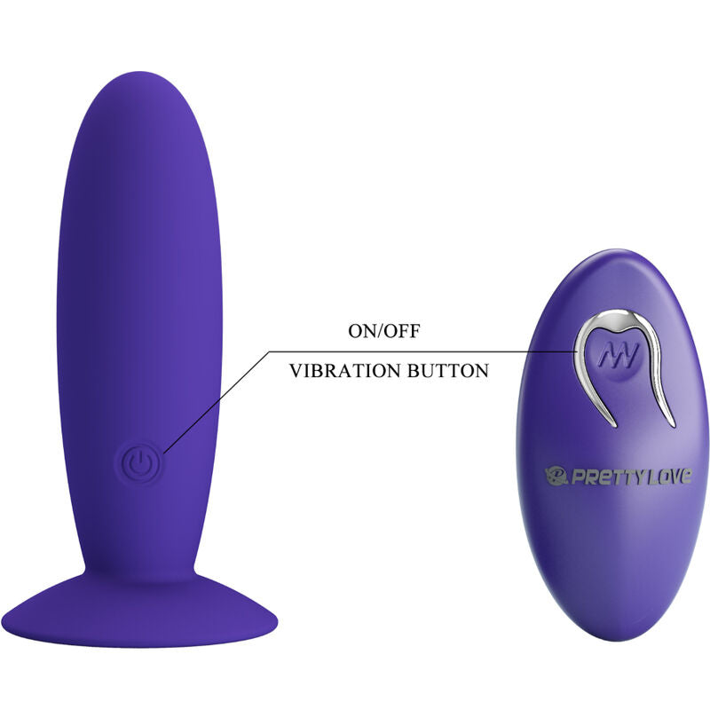 PRETTY LOVE - YOUTH PLUG ANAL VIBRATOR REMOTE CONTROL VIOLET - Amore24