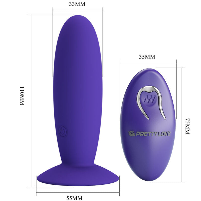 PRETTY LOVE - YOUTH PLUG ANAL VIBRATOR REMOTE CONTROL VIOLET - Amore24