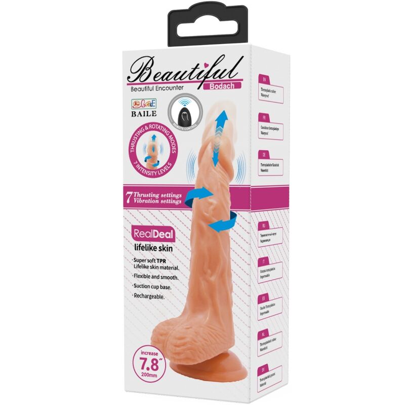 BAILE - BODACH REALISTIC VIBRATOR WITH REMOTE CONTROL SUCTION CUP - Amore24