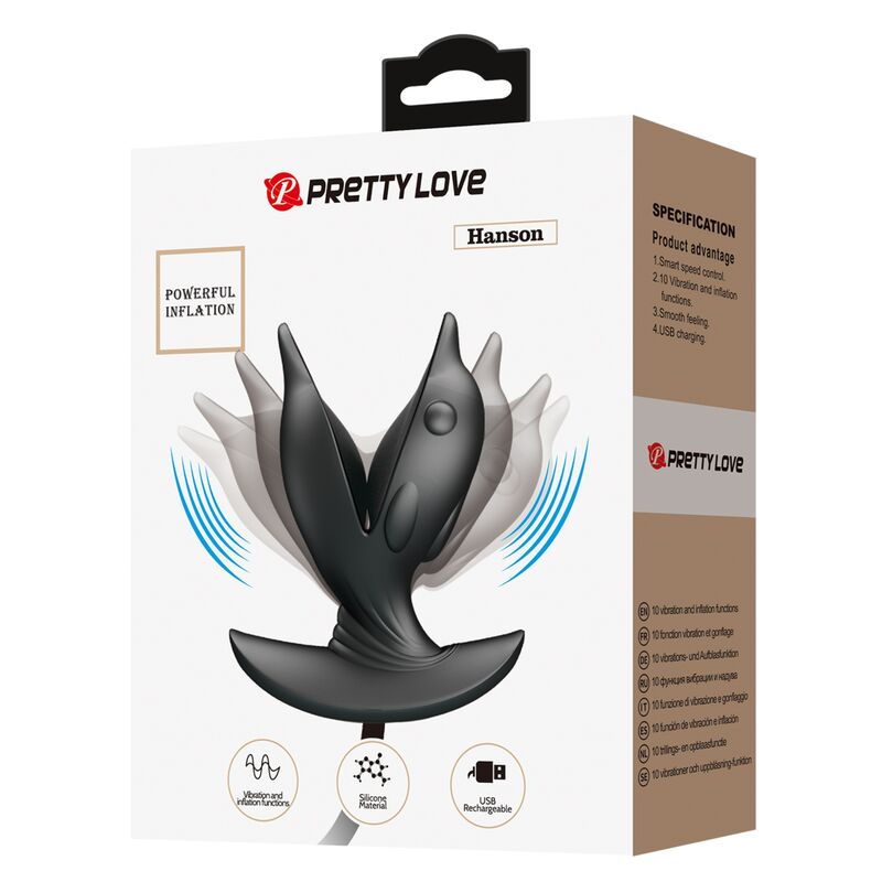 PRETTY LOVE - INFLATABLE & RECHARGEABLE DELFIN ANAL PLUG - Amore24