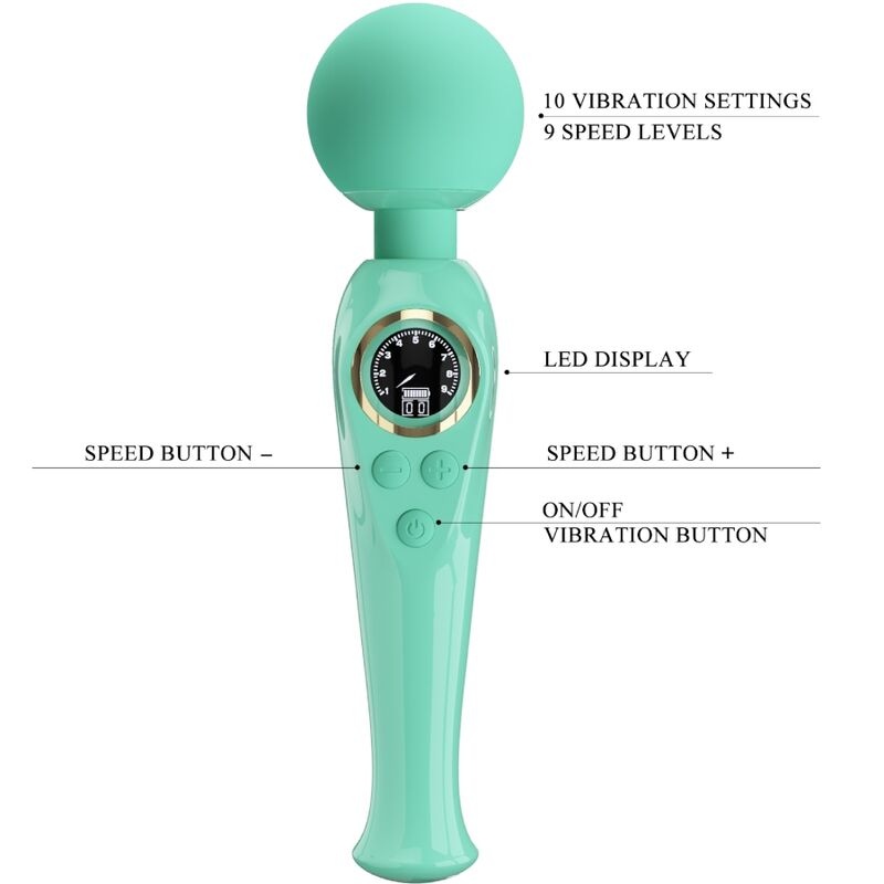 PRETTY LOVE - SKYLER GREEN WAND VIBRATOR - Amore24