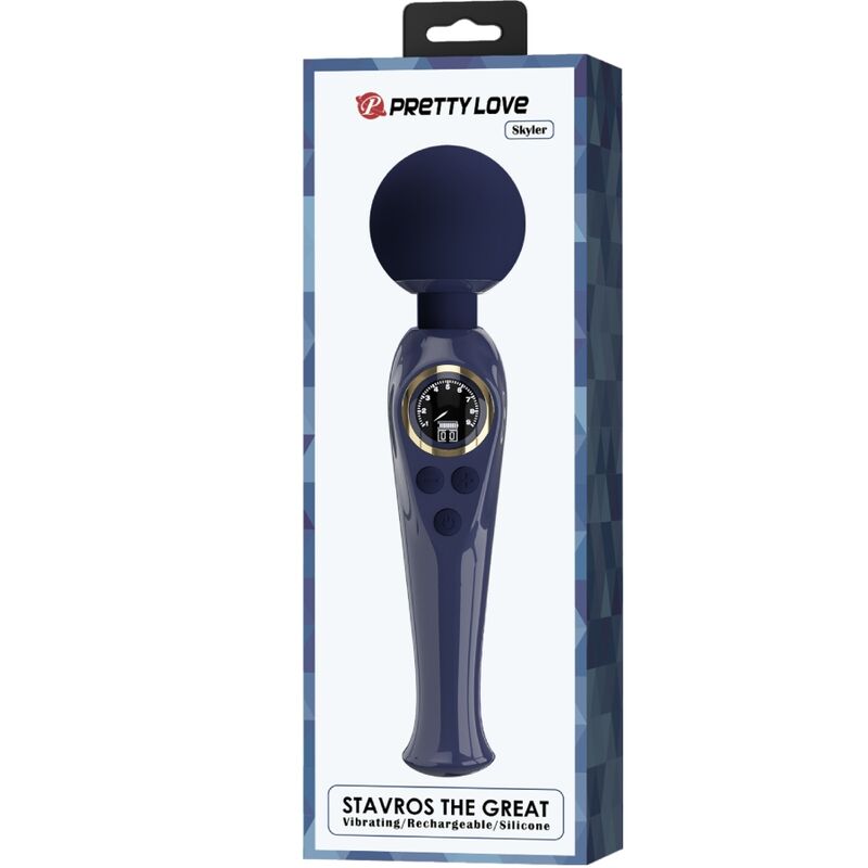PRETTY LOVE - SKYLER VIBRATOR WAND BLUE - Amore24