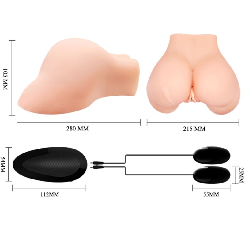 CRAZY BULL - VAGINA AND ANUS WITH REALISTIC MESH WITH VIBRATION - Amore24