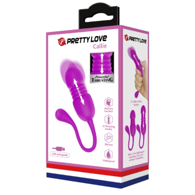 PRETTY LOVE - CALLIE PURPLE RECHARGEABLE VIBRATING EGG - Amore24