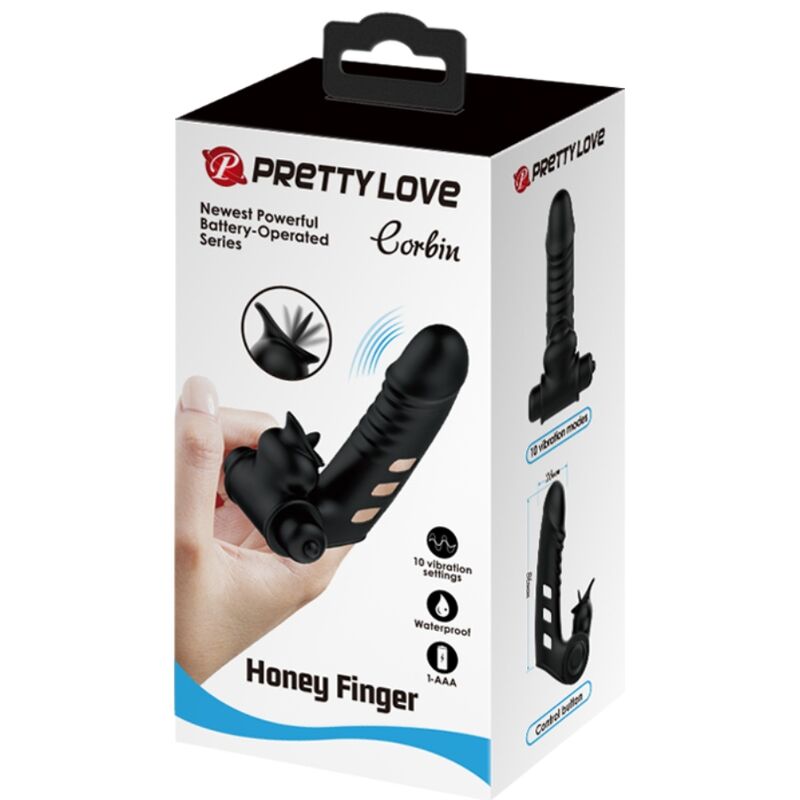PRETTY LOVE - CORBIN BLACK VIBRATOR FINGER COVER - Amore24