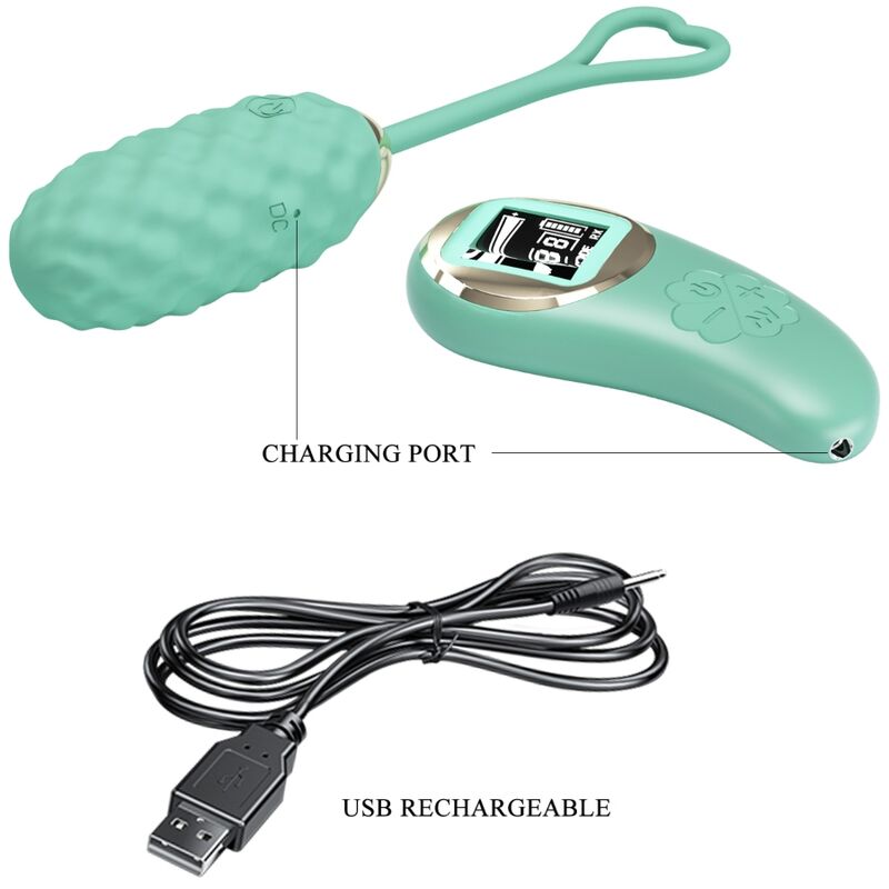PRETTY LOVE - VIVIAN GREEN REMOTE CONTROL VIBRATING EGG - Amore24