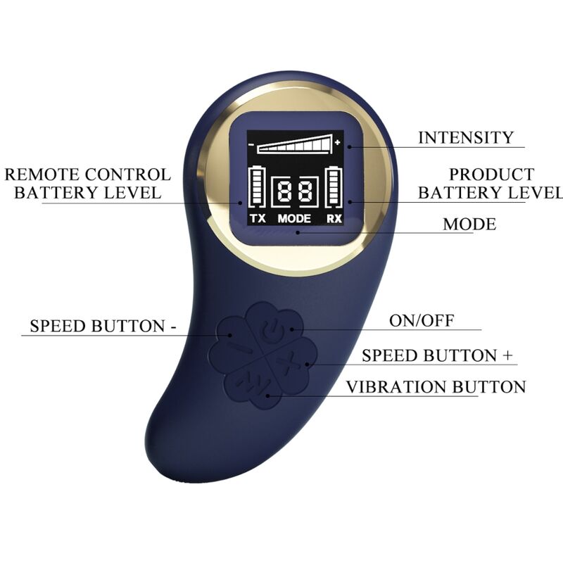 PRETTY LOVE - VIVIAN BLUE REMOTE CONTROL VIBRATING EGG - Amore24