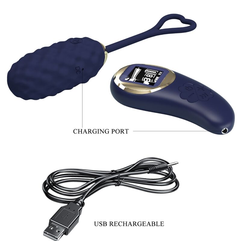 PRETTY LOVE - VIVIAN BLUE REMOTE CONTROL VIBRATING EGG - Amore24