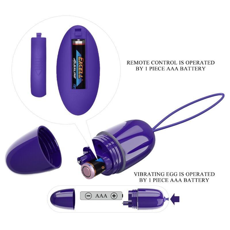 PRETTY LOVE - SELKIE YOUTH MINI VIBRATING EGG VIOLET REMOTE CONTROL - Amore24
