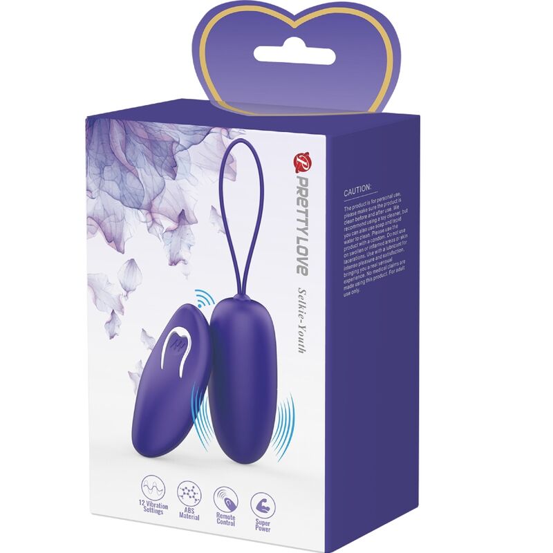 PRETTY LOVE - SELKIE YOUTH MINI VIBRATING EGG VIOLET REMOTE CONTROL - Amore24