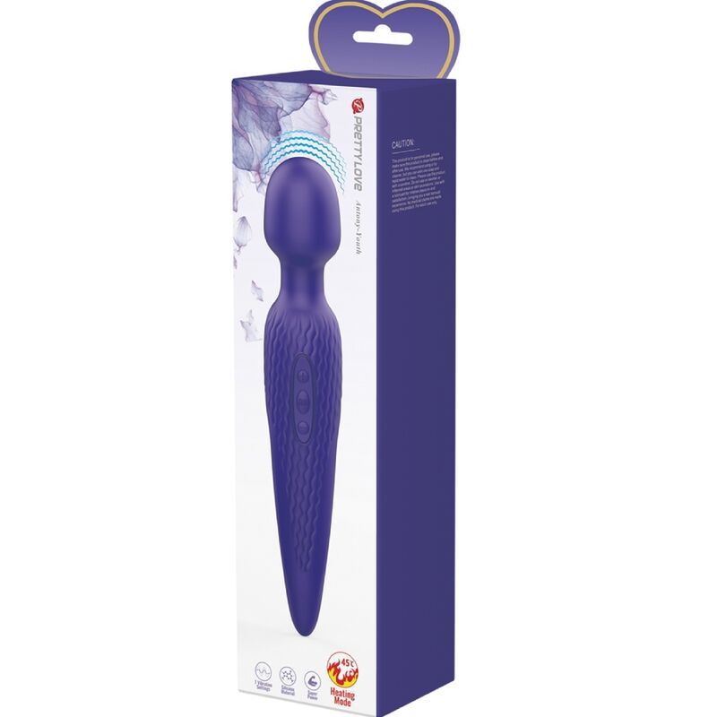 PRETTY LOVE - ANTONY YOUTH WAND VIBRATOR VIOLET HEAT EFFECT - Amore24