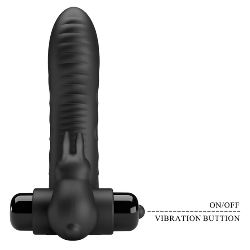 PRETTY LOVE - VANCE BLACK RABBIT VIBRATOR FINGER COVER - Amore24