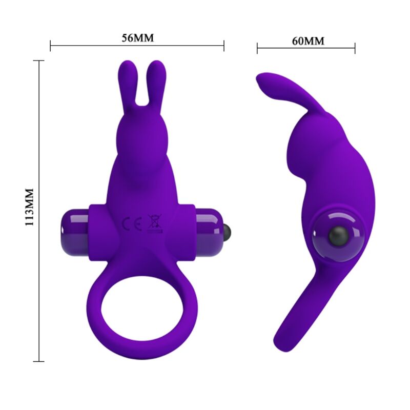 PRETTY LOVE - VIBRATOR RING I RABBIT FOR PURPLE PENIS - Amore24