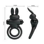 PRETTY LOVE - VIBRATOR III RABBIT RING FOR BLACK PENIS - Amore24