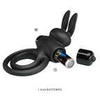 PRETTY LOVE - VIBRATOR III RABBIT RING FOR BLACK PENIS - Amore24