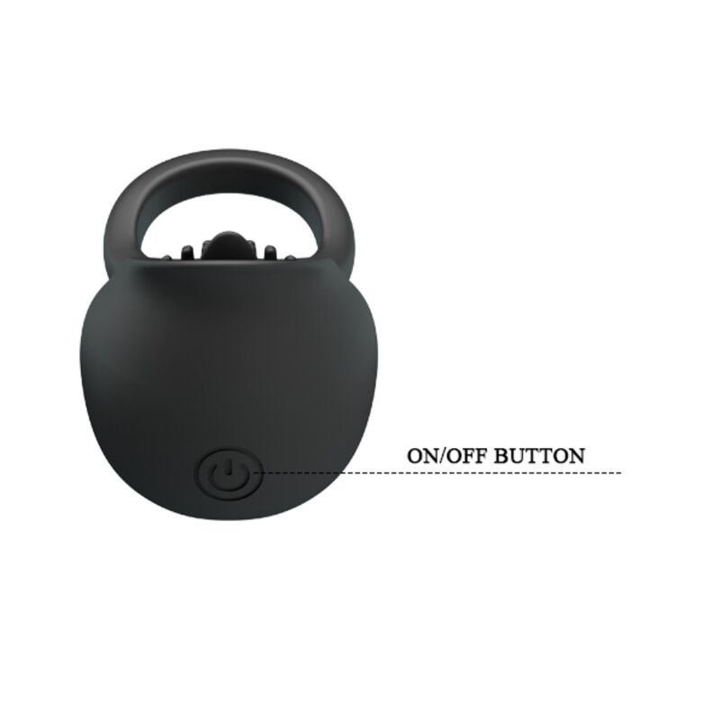 PRETTY LOVE - VIBRATING PENIS RING WITH BLACK TONGUE - Amore24