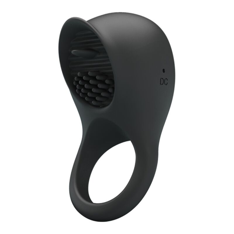 PRETTY LOVE - VIBRATING PENIS RING WITH BLACK TONGUE - Amore24
