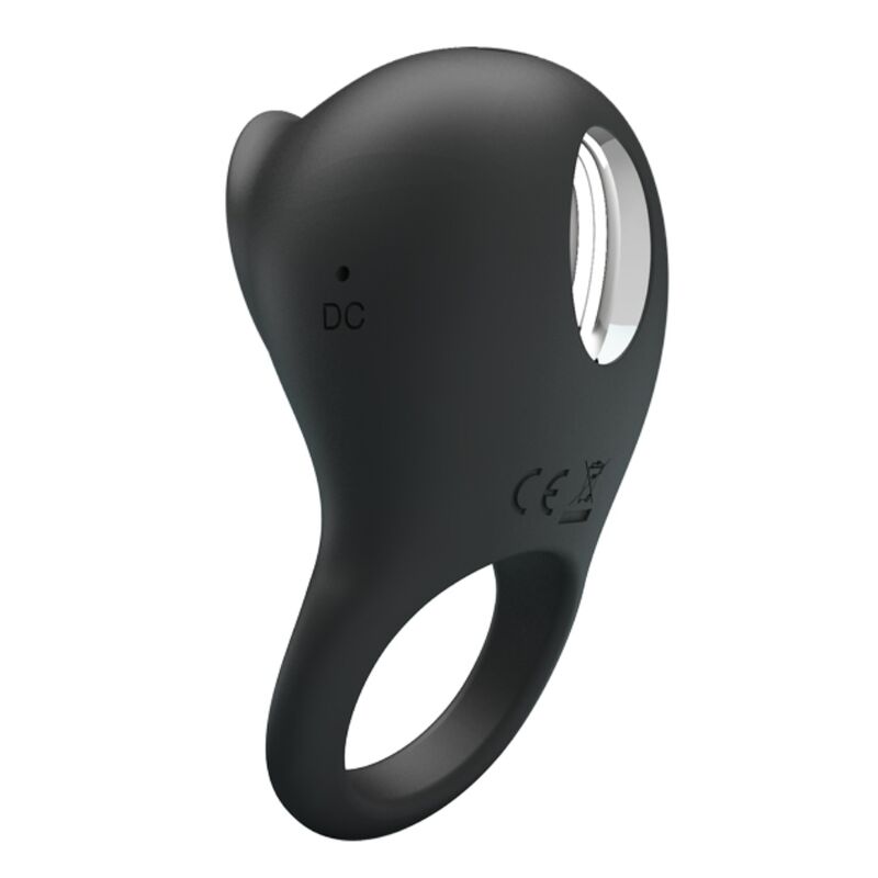 PRETTY LOVE - VIBRATING PENIS RING WITH BLACK TONGUE - Amore24