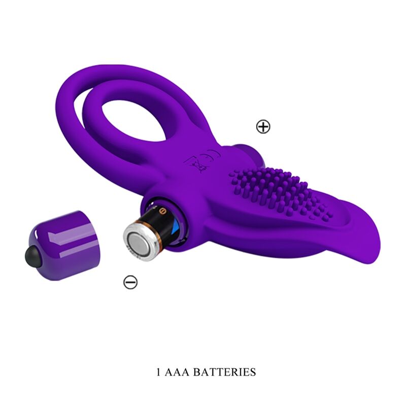 PRETTY LOVE - PURPLE VIBRATING PENIS RING - Amore24