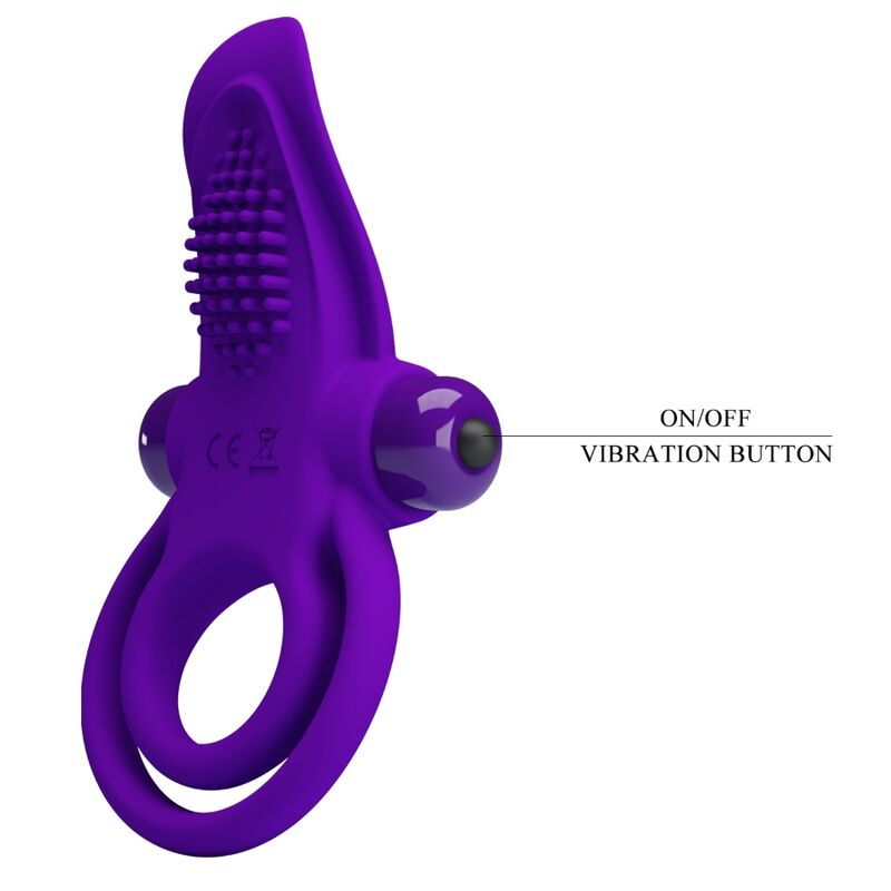 PRETTY LOVE - PURPLE VIBRATING PENIS RING - Amore24