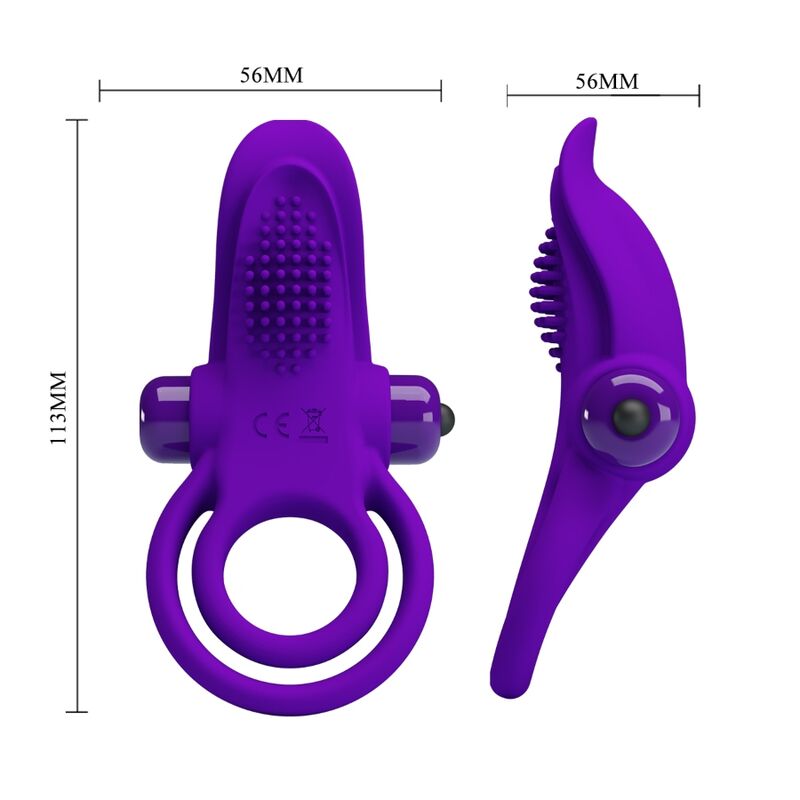 PRETTY LOVE - PURPLE VIBRATING PENIS RING - Amore24