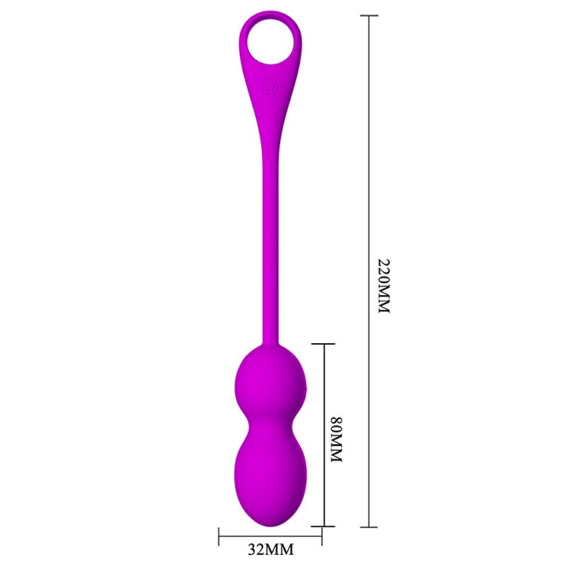 PRETTY LOVE - ELVIRA RECHARGEABLE VIBRATING BALLS PURPLE - Amore24