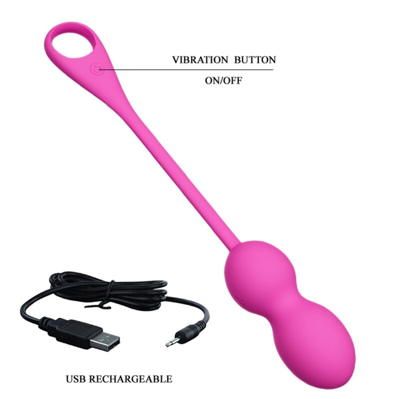 PRETTY LOVE - ELVIRA PINK RECHARGEABLE VIBRATING BALLS - Amore24