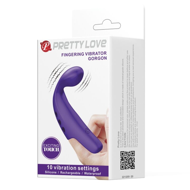 PRETTY LOVE - GORGON PURPLE RECHARGEABLE FINGER VIBRATOR - Amore24