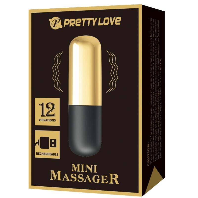 PRETTY LOVE - GOLDEN RECHARGEABLE BULLET VIBRATOR - Amore24