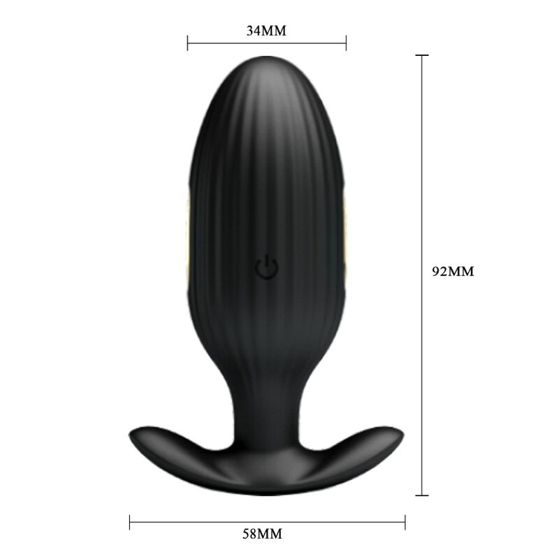 PRETTY LOVE - JEFFERSON APP CONTROLLED ANAL PLUG BLACK - Amore24