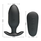 PRETTY LOVE - KELLY PLUG ANAL RECHARGEABLE VIBRATOR BLACK - Amore24