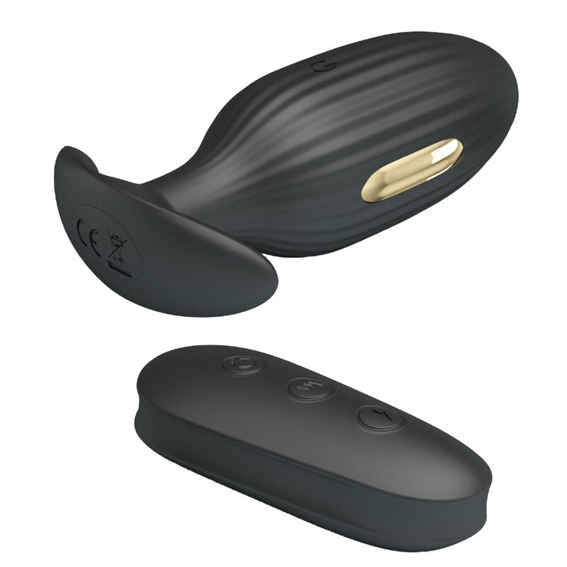 PRETTY LOVE - KELLY PLUG ANAL RECHARGEABLE VIBRATOR BLACK - Amore24