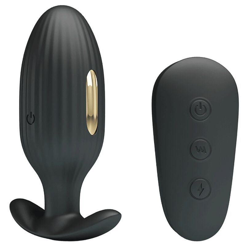 PRETTY LOVE - KELLY PLUG ANAL RECHARGEABLE VIBRATOR BLACK - Amore24