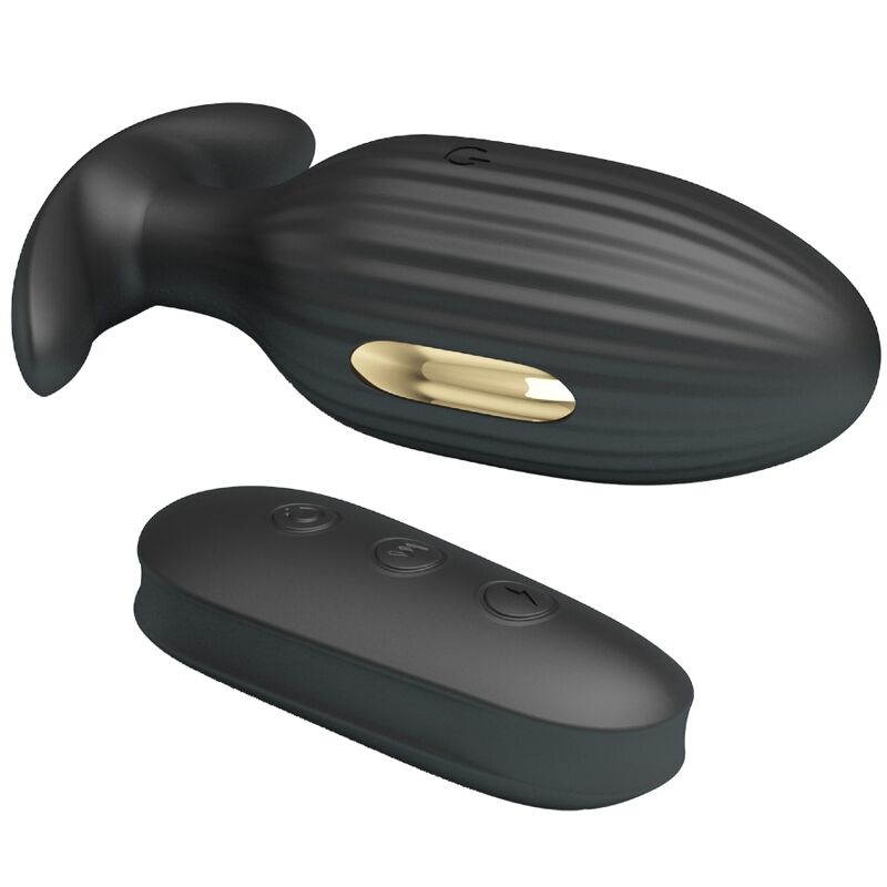 PRETTY LOVE - KELLY PLUG ANAL RECHARGEABLE VIBRATOR BLACK - Amore24